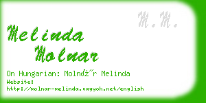 melinda molnar business card